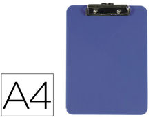 Portanotas q-connect plastico din A4 azul 3 mm
