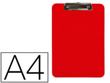 Portanotas q-connect plastico din A4 rojo 2.5MM
