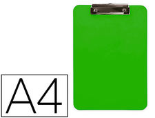 Portanotas q-connect plastico din A4 verde 2.5MM