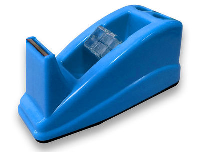 Portarrollo sobremesa q-connect plastico para cinta de 33 mt color azul - Foto 2