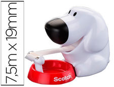 Portarrollo sobremesa scotch doggy c31 de 19mm x8,9 mt incluye rollo de cinta