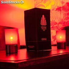 Portavelas Plastic Rojo para Bares Lounge