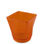 Porte-Bougies Photophores Carré Plastique Orange pour Recharges à l&amp;#39;Huile - Photo 3