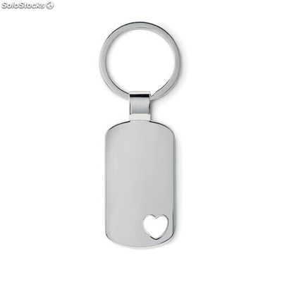 Porte-clés cœur silver mate MIMO8694-16