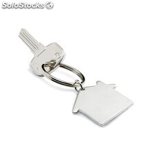 Porte clés métal maison silver mate MIKC6589-16