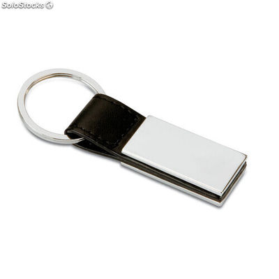 Porte-clés PU et métal noir MIKC6788-03