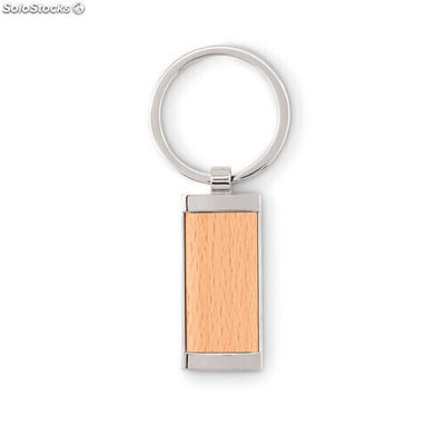 Porte-clés rectangle bois/zinc bois MIMO9849-40