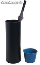 Porte-parapluie métallique, modèle 35 Litres. Couleur noire - Sistemas David