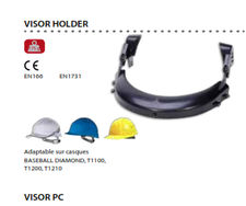 Porte-visière adaptable sur casque de chantier