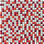 Porzellan Mosaik rot, Orange und weiß. Referenz: Alpha - Foto 2