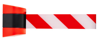 Poste separador de pared de ABS con cinta de 10 metros (Roja - Blanca) - - Foto 3