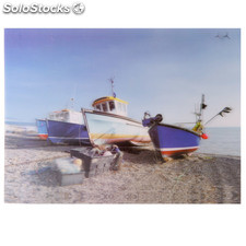 Poster 3D - Barche dei Pescatori in Riva al Mare