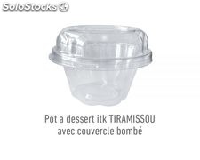 Pot a dessert itk TIRAMISSOU avec couvercle bombé