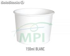 Pot de glace Blanc 150 ml