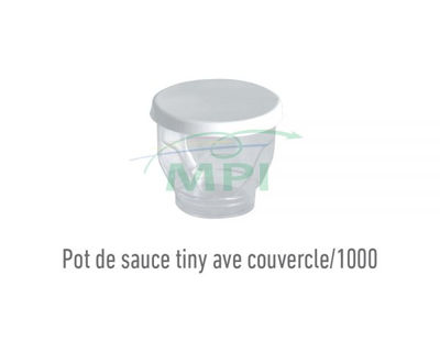 Pot de sauce tiny avec couvercle/1000
