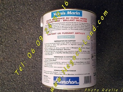 Pot Vernis Marin Blonchon 2,5L 30m² Incolore Anti-UV (Port Inclus) - Photo 2