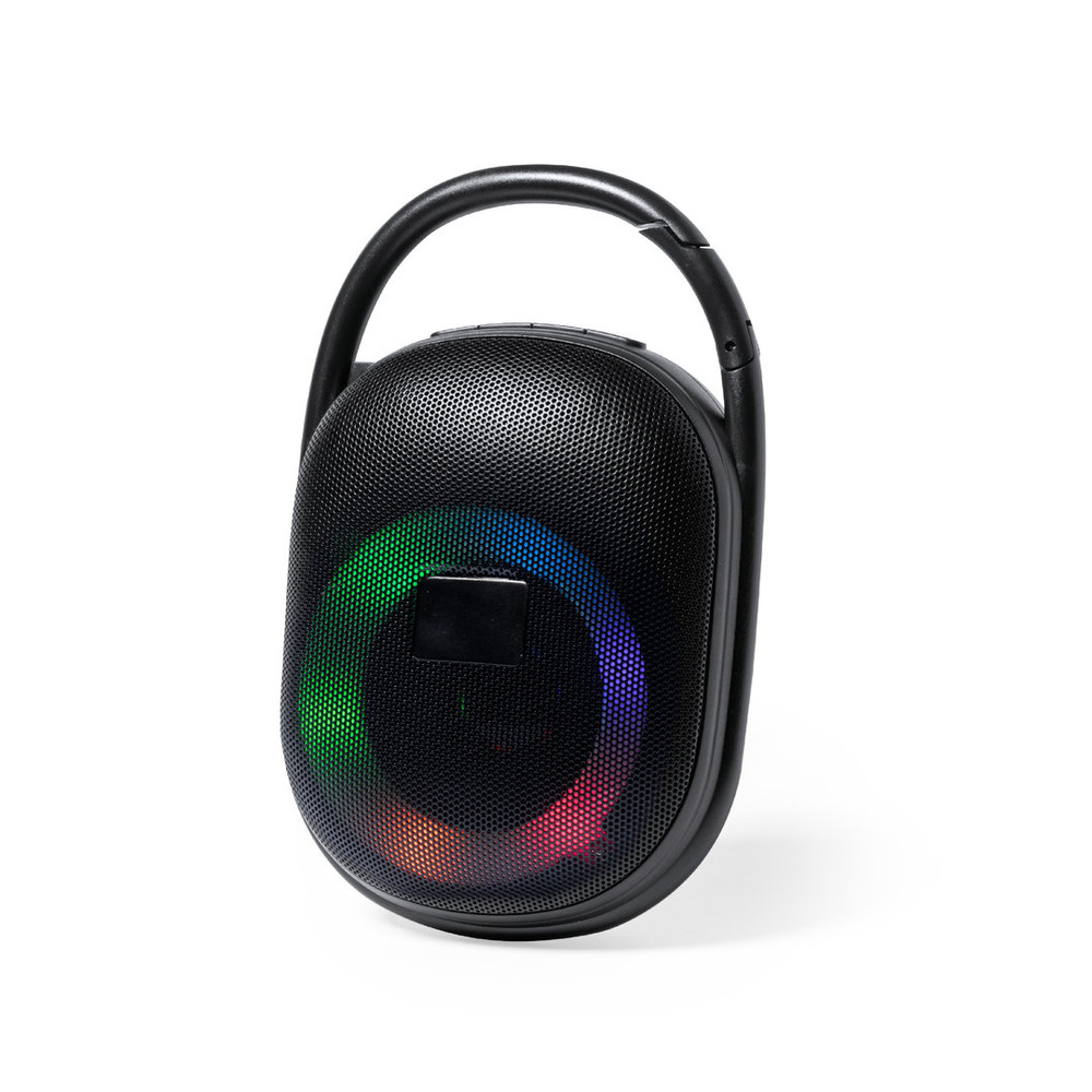 Potente altavoz Bluetooth® de 5W con luz multicolor.