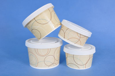 Potes de papel para sorvetes