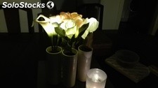 Pots de fleurs artificielles parfumées en lumière ambiance Led