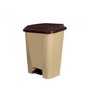 Poubelle Beige A 30 Litres a Pédale Bac à ordures Poubelle de déchets conteneur