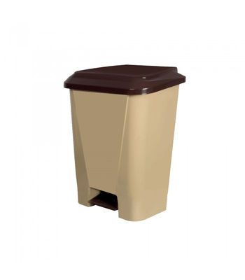 Poubelle Beige A 30 Litres a Pédale Bac à ordures Poubelle de déchets conteneur