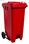 Poubelle industrielle à pédale 120 Litres (Rouge) - Sistemas David - 1
