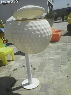 Poubelle murale en forme de balle de golf - Photo 2