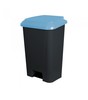 Poubelle Noire A 60 Litres a Pédale Bac à ordures Poubelle de déchets conteneur
