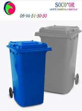 Poubelle plastique bac ordures 120 litres