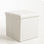 Pouf contenitore Button 38 cm Velluto - Bianco - 1