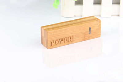 Power bank bambú baterias de emergencia power bank 2200mAh 2600mAh