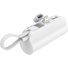 Power bank de 5000MAH,conector lightning y cable tipo c mobile+ mb-PB105 Blanco