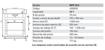 Prensa hidraulica con cilindro movil wpp 30 e unicraft - Foto 4