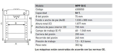 Prensa hidraulica con cilindro movil wpp 50 e unicraft - Foto 3