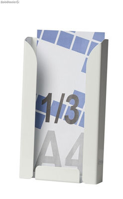 Présentoir mural 1/3 A4V (porte-brochures) (Blanc) - Sistemas David