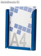 Présentoir mural A4V (porte-brochures). Couleur bleu - Sistemas David