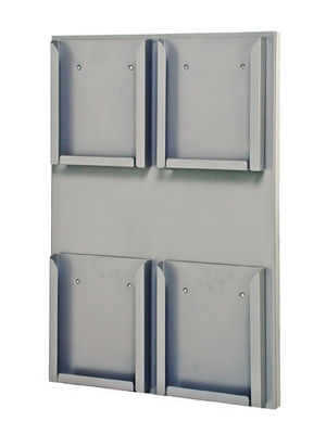Présentoir Porte-brochures métallique mural (4 x Din A4V) - Sistemas David