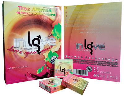 Preservativos 3 Aromas In Love (FBM) 144x48x3 Gruesa Expendedora
