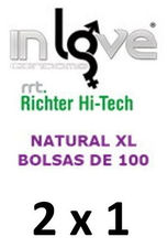 Preservativos In Love Natural XL Bolsas De 100 2X1