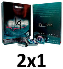 Preservativos Neon 2x1 Gruesa Expendedora De 144x48x3 In Love