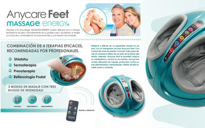 Presoterapia para pies con calor infrarrojo Massage Energy AnyCare Feet