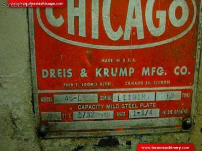 Press Brake Chicago Capacity 60 Ton x 6ft. For Sale - Foto 3
