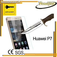 Primera calidad protector pantalla vidrio templado Huawei P7 protector por mayor