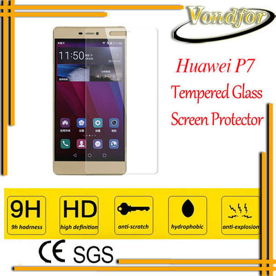 Primera calidad protector pantalla vidrio templado Huawei P7 protector por mayor - Foto 2