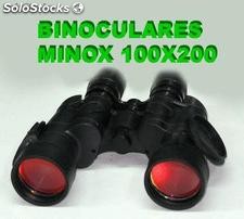 Prismaticos Binoculares Minox 100x200 + Brujula incorporada +Funda y Protectores