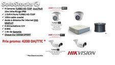 Prix Promotion 4 Cameras de surveillance turbo hd hikvision