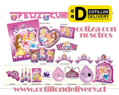 Productos Princesas Disney Cumpleaños pack
