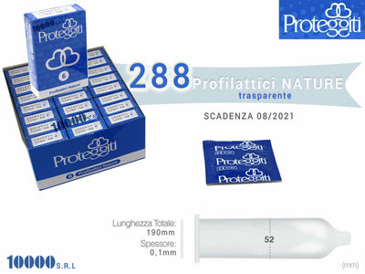 Profilattici proteggiti nature trasparenti lattice preservativi box da 6 pz