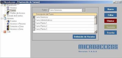 Programas de Gestión en ambiente Windows, para la programación y administración de controles de accesos MicroControl.