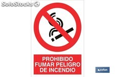 Prohibido fumar peligro de incendio